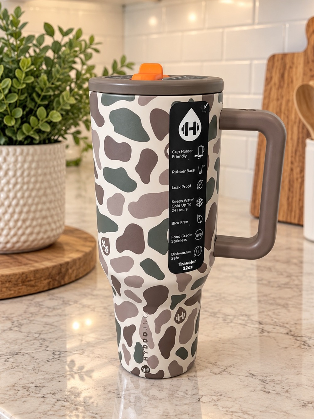 HydroJug Duck Camo 32oz Traveler Tumbler NEW!!